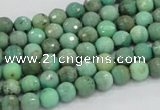 CAB06 15.5 inches 6mm faceted round green grass agate gemstone beads