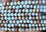 CAB1011 15 inches 6mm round blue agalmatolite beads wholesale