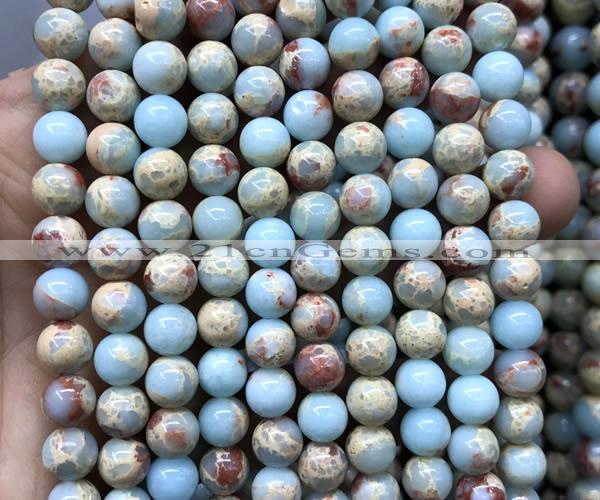 CAB1012 15 inches 8mm round blue agalmatolite beads wholesale