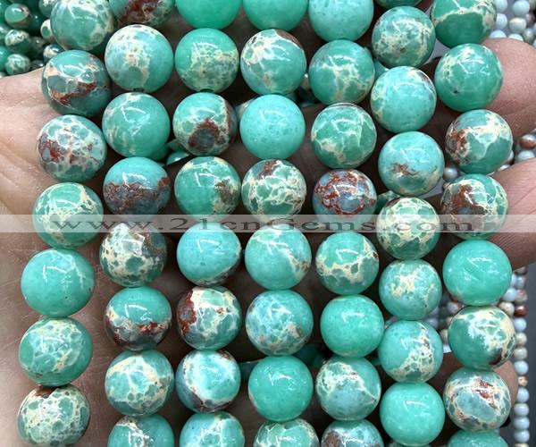 CAB1033 15 inches 10mm round blue agalmatolite beads wholesale