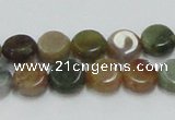 CAB128 15.5 inches 10mm coin india agate gemstone beads wholesale