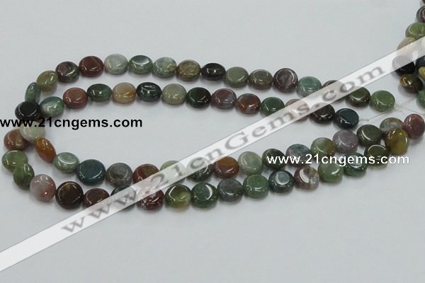 CAB129 15.5 inches 12mm coin india agate gemstone beads wholesale