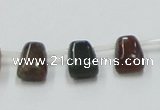 CAB130 15.5 inches 8*12mm trapezoid india agate gemstone beads