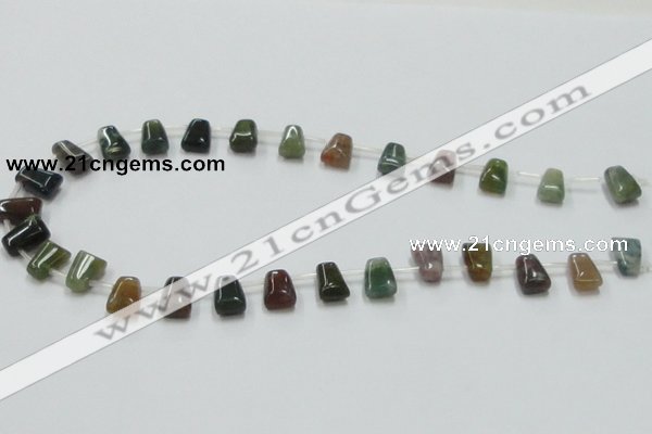 CAB130 15.5 inches 8*12mm trapezoid india agate gemstone beads