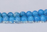 CAB220 15.5 inches 6mm round blue crazy lace agate beads