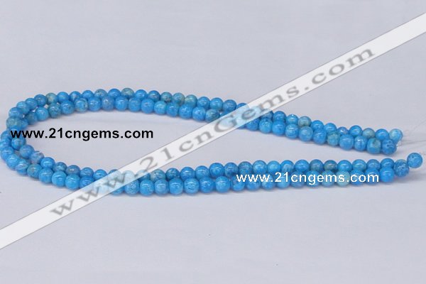 CAB220 15.5 inches 6mm round blue crazy lace agate beads