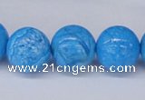 CAB223 15.5 inches 14mm round blue crazy lace agate beads