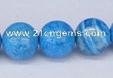 CAB224 15.5 inches 16mm round blue crazy lace agate beads