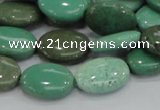 CAB30 15.5 inches 12*16mm oval green grass agate gemstone beads