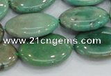 CAB31 15.5 inches 18*25mm oval green grass agate gemstone beads