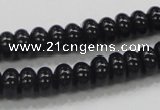 CAB339 15.5 inches 4*8mm rondelle black agate gemstone beads