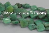 CAB35 15.5 inches 8*8mm faceted diamond green grass agate beads