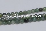 CAB382 15.5 inches 4mm round moss agate gemstone beads wholesale