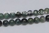 CAB383 15.5 inches 6mm round moss agate gemstone beads wholesale