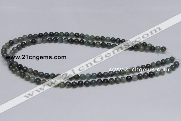 CAB383 15.5 inches 6mm round moss agate gemstone beads wholesale