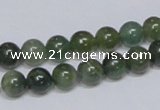 CAB384 15.5 inches 8mm round moss agate gemstone beads wholesale