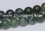 CAB385 15.5 inches 10mm round moss agate gemstone beads wholesale