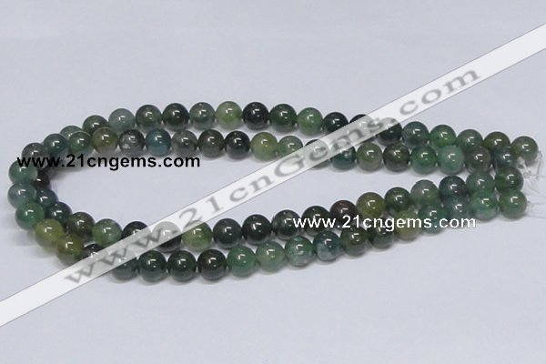 CAB385 15.5 inches 10mm round moss agate gemstone beads wholesale