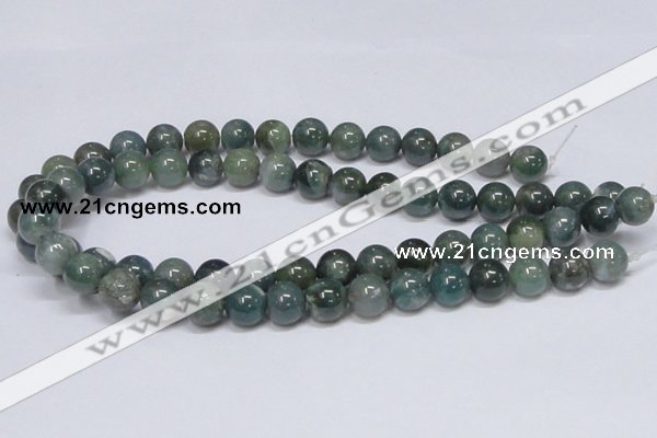 CAB386 15.5 inches 12mm round moss agate gemstone beads wholesale