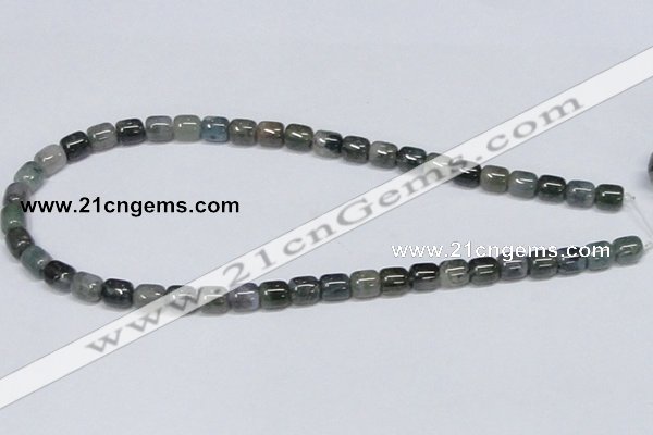 CAB391 15.5 inches 8*8mm column moss agate gemstone beads wholesale