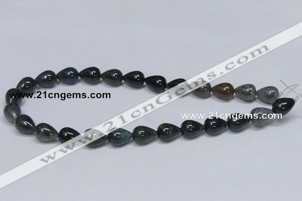 CAB396 15.5 inches 12*16mm teardrop moss agate gemstone beads