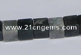 CAB398 15.5 inches 10*10mm cube moss agate gemstone beads wholesale