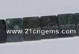 CAB399 15.5 inches 12*12mm cube moss agate gemstone beads wholesale