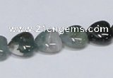 CAB406 15.5 inches 12*12mm heart moss agate gemstone beads wholesale