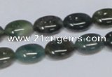 CAB410 15.5 inches 10*14mm oval moss agate gemstone beads wholesale