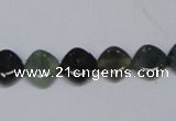 CAB418 15.5 inches 10*10mm rhombic moss agate gemstone beads