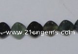 CAB418 15.5 inches 10*10mm rhombic moss agate gemstone beads