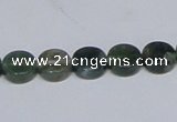 CAB419 15.5 inches 10mm coin moss agate gemstone beads wholesale