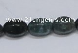 CAB423 15.5 inches 10*14mm faceted rice moss agate gemstone beads