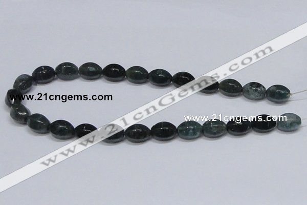 CAB423 15.5 inches 10*14mm faceted rice moss agate gemstone beads