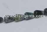 CAB424 15.5 inches 7*10mm faceted teardrop moss agate gemstone beads