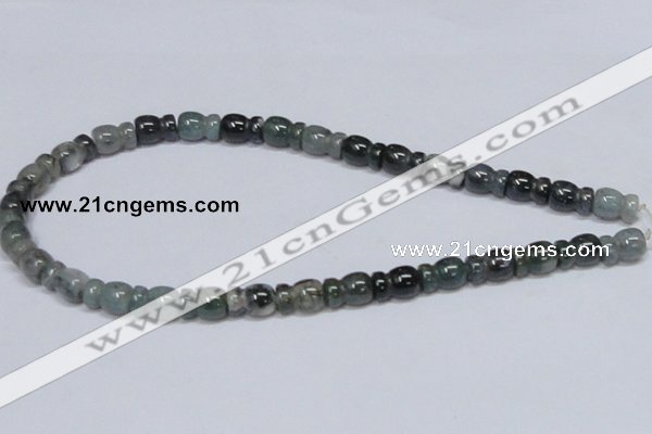 CAB426 15.5 inches 9*13mm vase-shaped moss agate gemstone beads