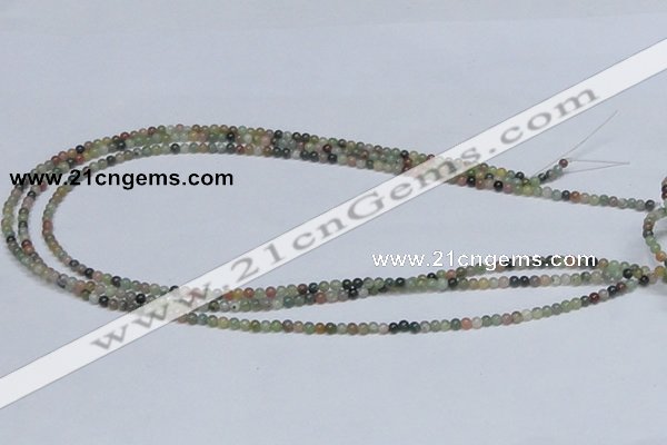 CAB429 15.5 inches 3mm round indian agate gemstone beads wholesale