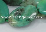 CAB43 15.5 inches 25*35mm faceted oval green grass agate beads