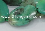 CAB43 15.5 inches 25*35mm faceted oval green grass agate beads