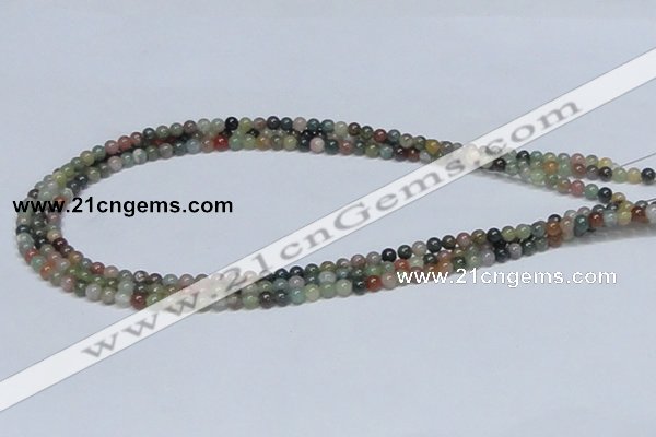 CAB430 15.5 inches 4mm round indian agate gemstone beads wholesale