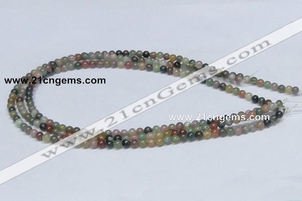 CAB431 15.5 inches 5mm round indian agate gemstone beads wholesale