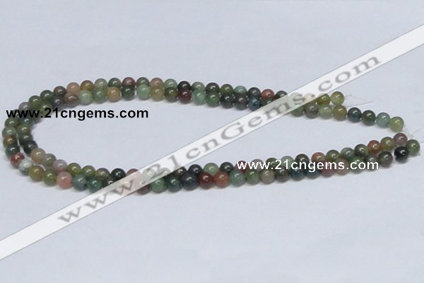 CAB432 15.5 inches 7mm round indian agate gemstone beads wholesale