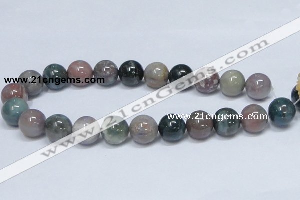 CAB436 15.5 inches 18mm round indian agate gemstone beads wholesale