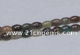 CAB437 15.5 inches 4*6mm rice indian agate gemstone beads wholesale