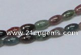 CAB438 15.5 inches 5*8mm rice indian agate gemstone beads wholesale