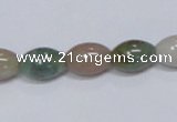 CAB439 15.5 inches 9*12mm rice indian agate gemstone beads wholesale