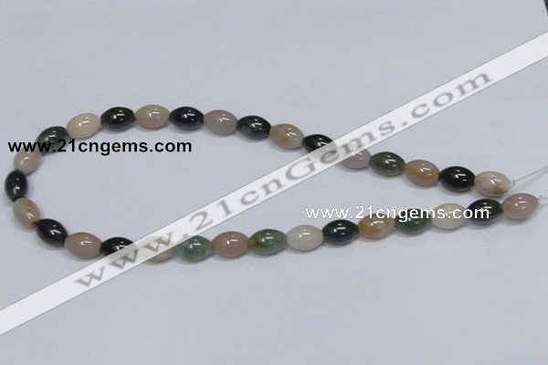 CAB439 15.5 inches 9*12mm rice indian agate gemstone beads wholesale