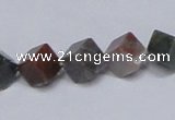 CAB442 15.5 inches 8*8mm inclined cube indian agate gemstone beads