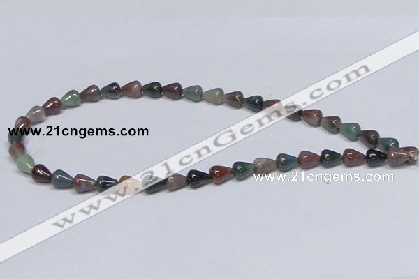 CAB444 15.5 inches 8*10mm teardrop indian agate gemstone beads