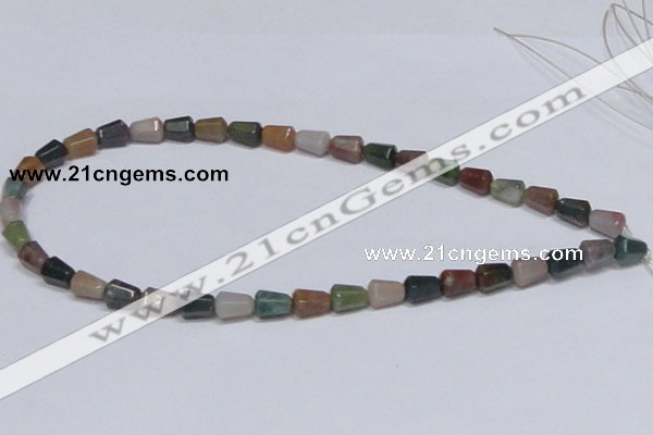 CAB446 15.5 inches 8*10mm faceted teardrop indian agate gemstone beads